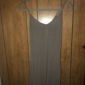 Black and White Striped Maxi Dress